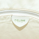CELINE Shoulder Bag Leather White Silver Auth 86175-19