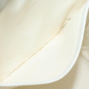 CELINE Shoulder Bag Leather White Silver Auth 86175-23