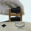 MCM Vicetos Logogram Hand Bag PVC Leather 2way White Gold Auth 86185-10