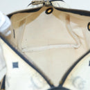 MCM Vicetos Logogram Hand Bag PVC Leather 2way White Gold Auth 86185-20