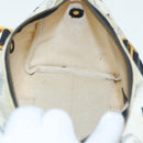 MCM Vicetos Logogram Hand Bag PVC Leather 2way White Gold Auth 86185-21