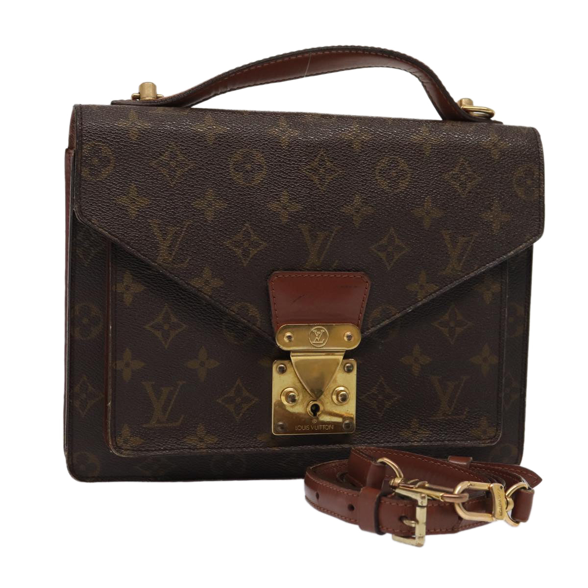 LOUIS VUITTON Monogram Monceau 26 Shoulder Bag M51187 LV Auth 86212