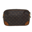 LOUIS VUITTON Monogram Compiegne 28 Clutch Bag M51845 LV Auth 86214-2