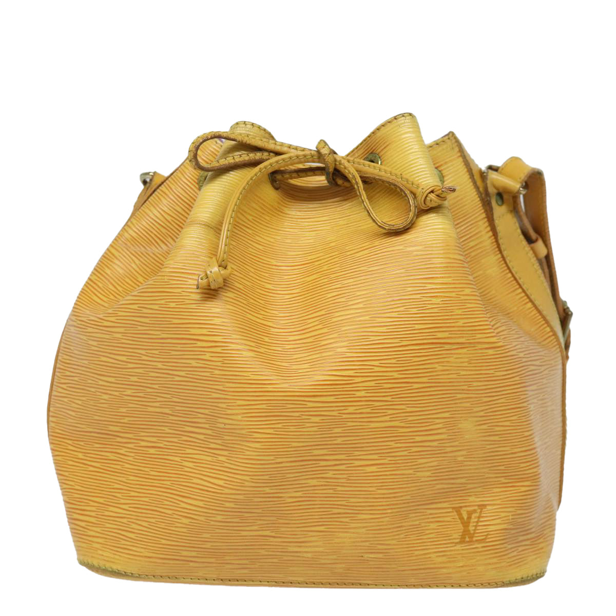 LOUIS VUITTON Epi Petit Noe Shoulder Bag Yellow M44102 LV Auth 86219