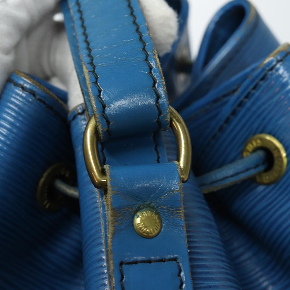 LOUIS VUITTON Epi Petit Noe Shoulder Bag Blue M44105 LV Auth 86220