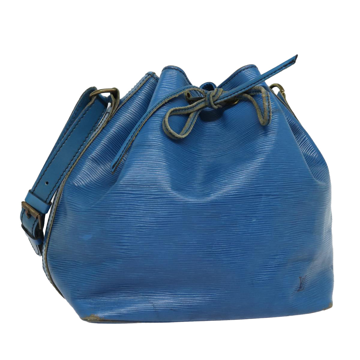 LOUIS VUITTON Epi Petit Noe Shoulder Bag Blue M44105 LV Auth 86220