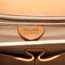 CELINE Macadam Canvas Shoulder Bag Beige Gold Auth 86227-18