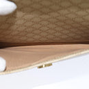 CELINE Macadam Canvas Shoulder Bag Beige Gold Auth 86227-20