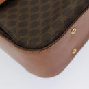 CELINE Macadam Canvas Hand Bag PVC Leather 2way Brown Gold Auth 86265-14