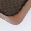 CELINE Macadam Canvas Hand Bag PVC Leather 2way Brown Gold Auth 86265-15