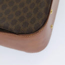 CELINE Macadam Canvas Hand Bag PVC Leather 2way Brown Gold Auth 86265-16