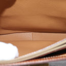 CELINE Macadam Canvas Hand Bag PVC Leather 2way Brown Gold Auth 86265-11