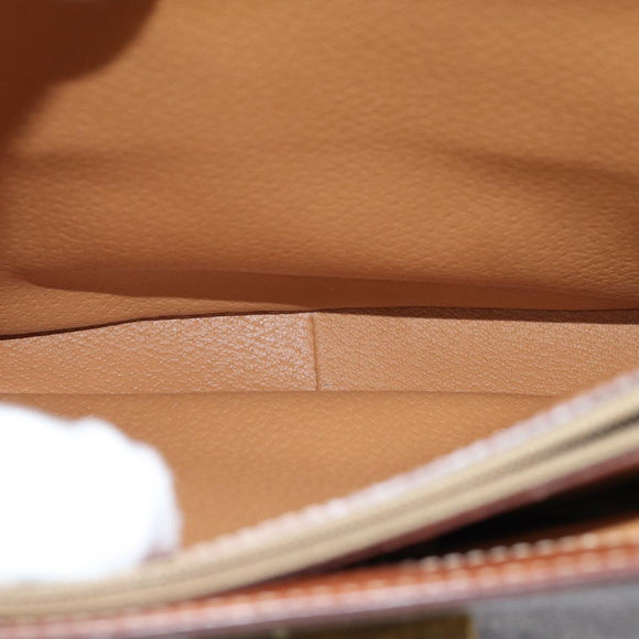 CELINE Macadam Canvas Handtasche PVC-Leder 2-Wege Braun Gold Authentisch 86265
