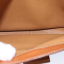 CELINE Macadam Canvas Hand Bag PVC Leather 2way Brown Gold Auth 86265-19