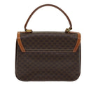 CELINE Macadam Canvas Hand Bag PVC Leather 2way Brown Gold Auth 86265-2