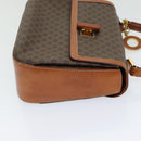 CELINE Macadam Canvas Hand Bag PVC Leather 2way Brown Gold Auth 86265-3