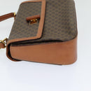 CELINE Macadam Canvas Hand Bag PVC Leather 2way Brown Gold Auth 86265-4
