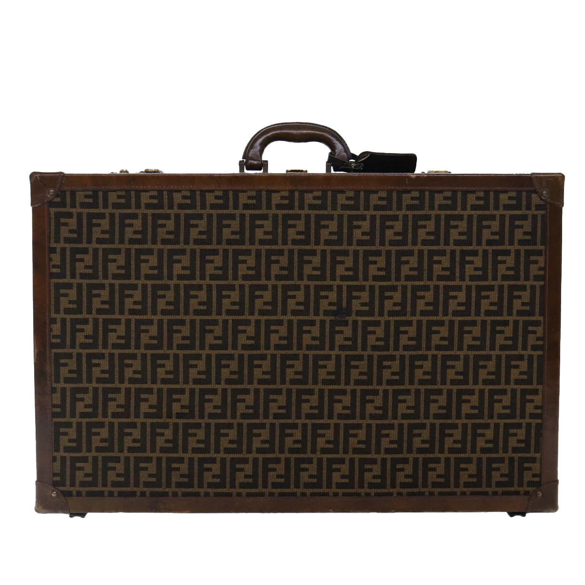 FENDI Zucca Canvas Trunk Brown Auth 86274 - 0