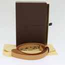 LOUIS VUITTON Less Baxter MM Dog Leash Leather Beige M58051 LV Auth 86281-10