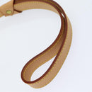 LOUIS VUITTON Less Baxter MM Dog Leash Leather Beige M58051 LV Auth 86281-7