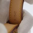 LOUIS VUITTON Less Baxter MM Dog Leash Leather Beige M58051 LV Auth 86281-9