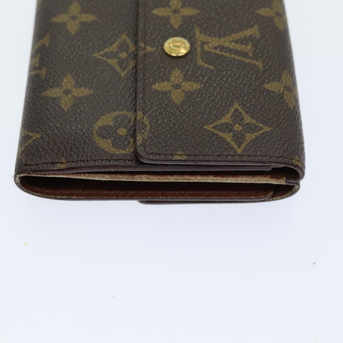 LOUIS VUITTON Monogram Portefeuille Elise Trifold Wallet M61654 LV Auth 86291