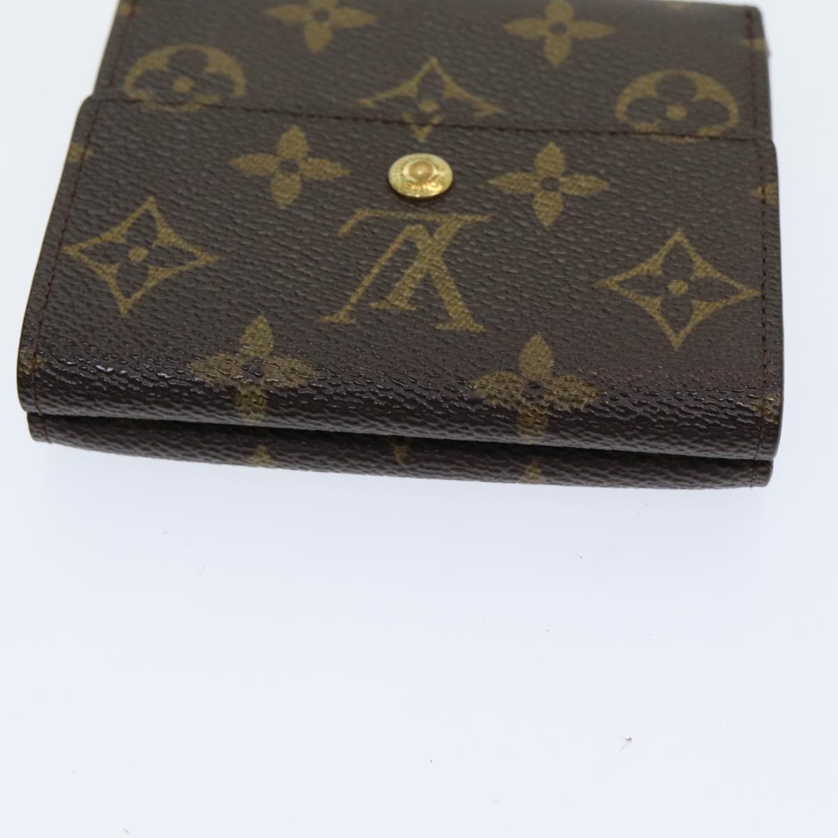 LOUIS VUITTON Monogram Portefeuille Elise Trifold Wallet M61654 LV Auth 86291