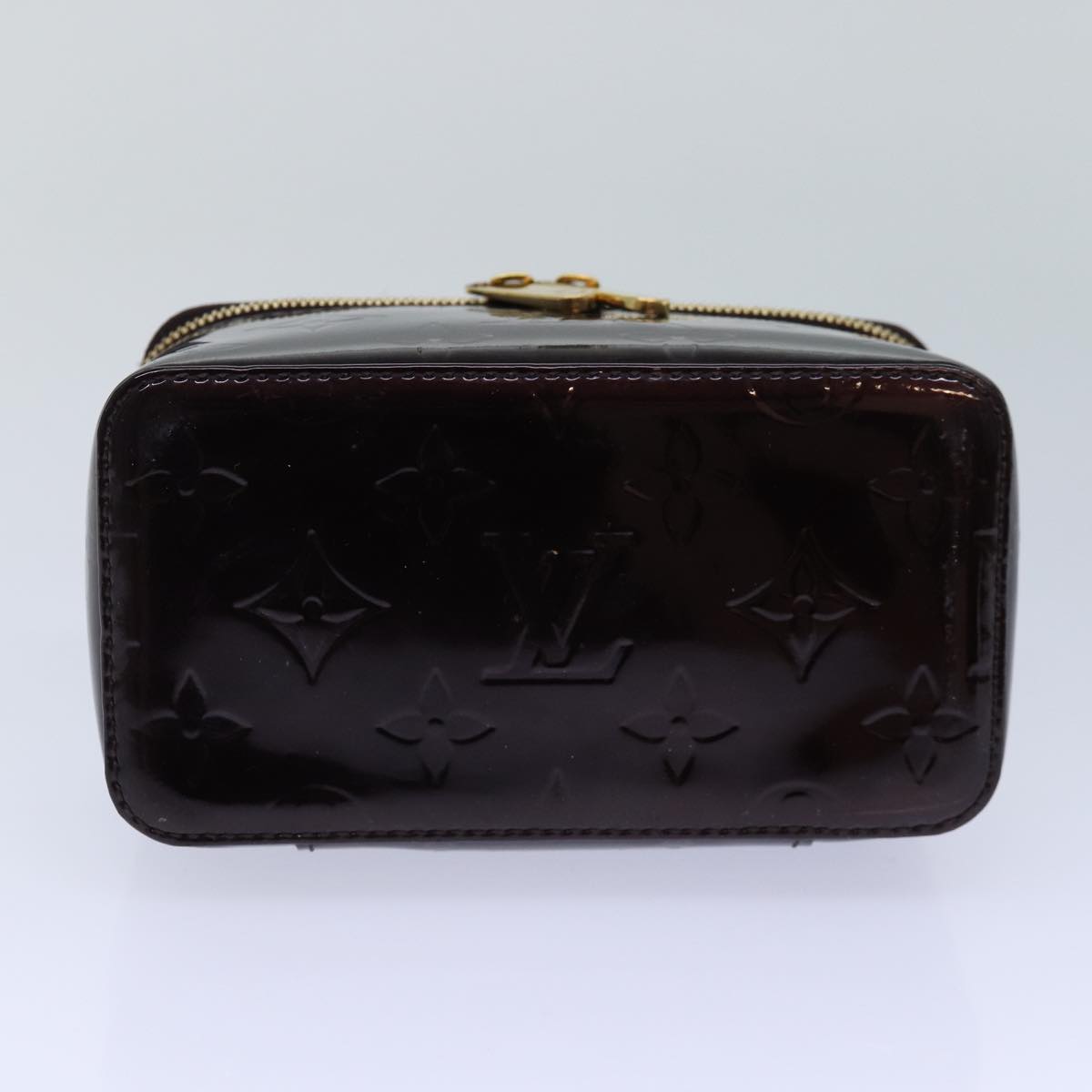 LOUIS VUITTON Monogram Vernis Jewel Case Amarante M91272 LV Auth 86298