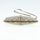 GUCCI GG Canvas Web Sherry Line Shoulder Bag PVC Beige Gold 68.02.047 Auth 86305-5