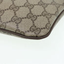 GUCCI GG Canvas Web Sherry Line Shoulder Bag PVC Beige Gold 68.02.047 Auth 86305-14