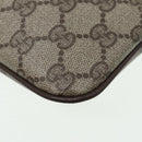 GUCCI GG Canvas Web Sherry Line Shoulder Bag PVC Beige Gold 68.02.047 Auth 86305-16