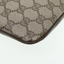 GUCCI GG Canvas Web Sherry Line Shoulder Bag PVC Beige Gold 68.02.047 Auth 86305-17