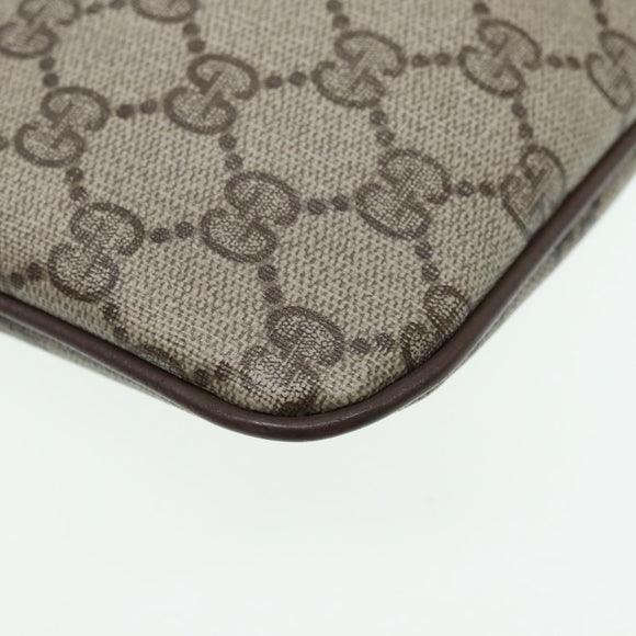 GUCCI GG Canvas Web Sherry Line Umhängetasche PVC Beige Gold 68.02.047 Auth 86305