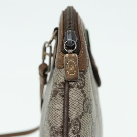 GUCCI GG Canvas Web Sherry Line Umhängetasche PVC Beige Gold 68.02.047 Auth 86305