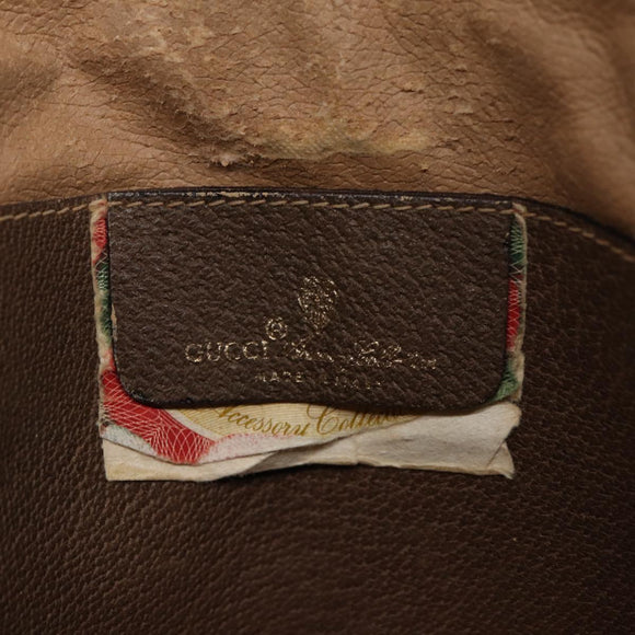 GUCCI GG Canvas Web Sherry Line Umhängetasche PVC Beige Gold 68.02.047 Auth 86305