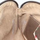 GUCCI GG Canvas Web Sherry Line Shoulder Bag PVC Beige Gold 68.02.047 Auth 86305-22