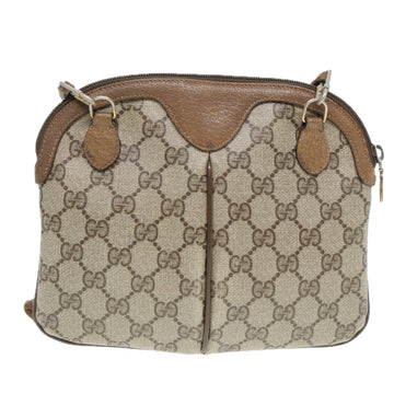 GUCCI GG Canvas Web Sherry Line Shoulder Bag PVC Beige Gold 68.02.047 Auth 86305 - 0