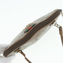 GUCCI GG Canvas Web Sherry Line Shoulder Bag PVC Beige Gold 68.02.047 Auth 86305-6