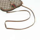 GUCCI GG Canvas Web Sherry Line Shoulder Bag PVC Beige Gold 68.02.047 Auth 86305-7