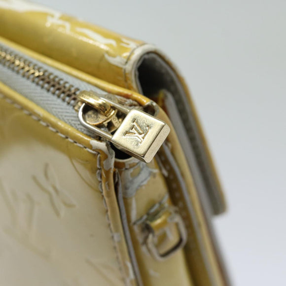 LOUIS VUITTON Monogram Vernis Motto Accessory Pouch Gris M91030 LV Auth 86327