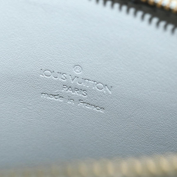 LOUIS VUITTON Monogram Vernis Motto Accessory Pouch Gris M91030 LV Auth 86327