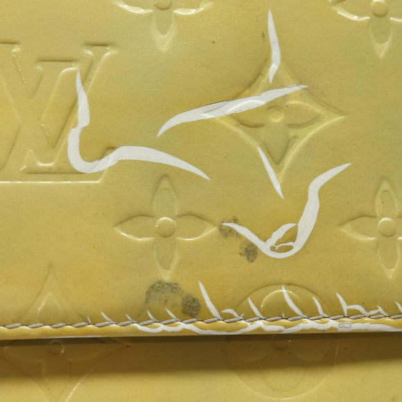 LOUIS VUITTON Monogram Vernis Motto Accessory Pouch Gris M91030 LV Auth 86327