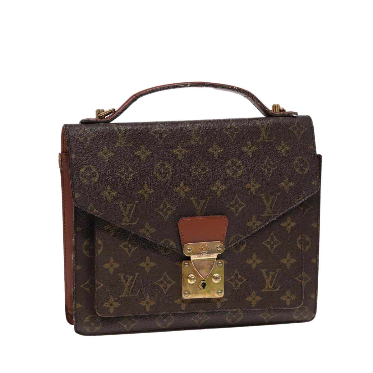 LOUIS VUITTON Monogram Monceau 28 Hand Bag 2way M51185 LV Auth 86352