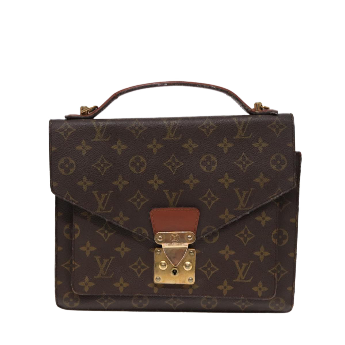 LOUIS VUITTON Monogram Monceau 28 Hand Bag 2way M51185 LV Auth 86352