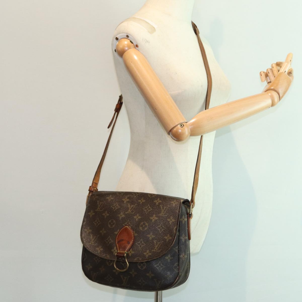 LOUIS VUITTON Monogram Saint Cloud GM Shoulder Bag M51242 LV Auth 86353