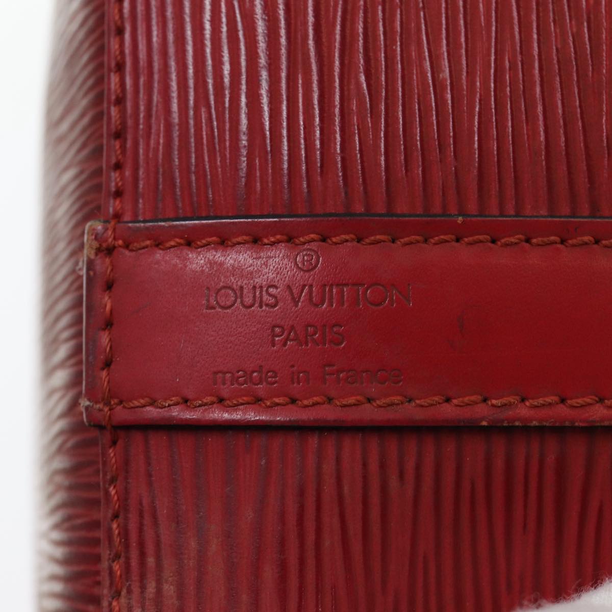 LOUIS VUITTON Epi Petit Noe Shoulder Bag Red M44107 LV Auth 86389