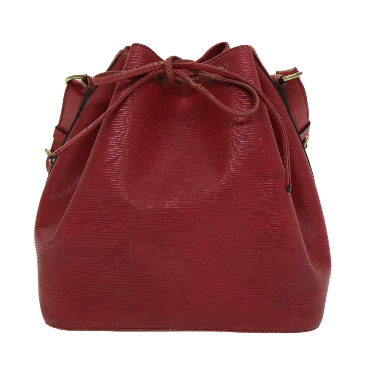 LOUIS VUITTON Epi Petit Noe Shoulder Bag Red M44107 LV Auth 86389