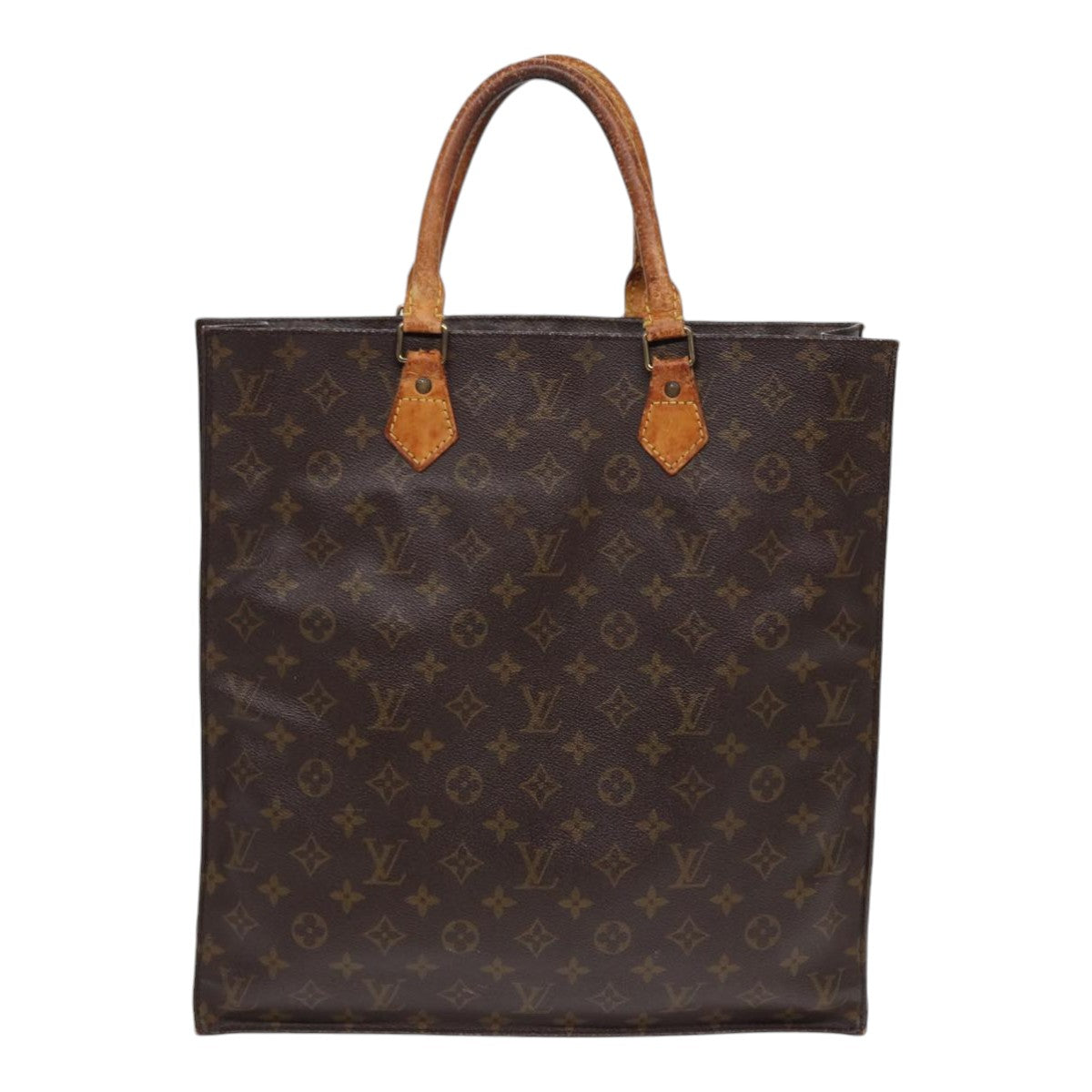 LOUIS VUITTON Monogram Sac Plat Hand Bag M51140 LV Auth 86399 - 0