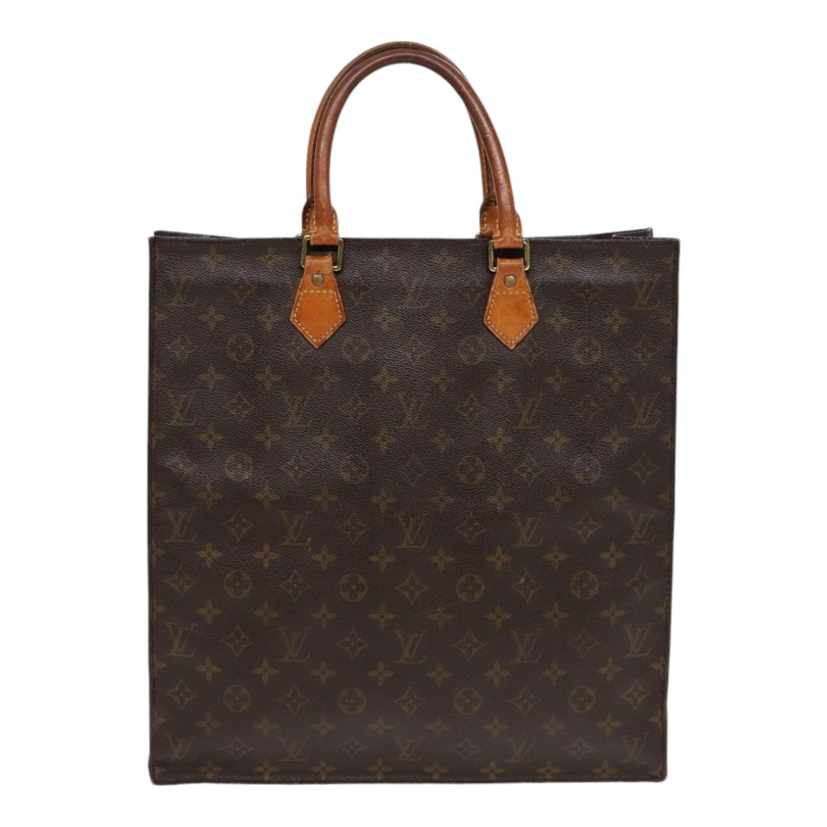 LOUIS VUITTON Monogram Sac Plat Hand Bag M51140 LV Auth 86400 - 0