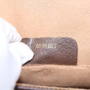 GUCCI GG Supreme Web Sherry Line Clutch Bag PVC Beige Rot 89 01 030 Auth 86403-12
